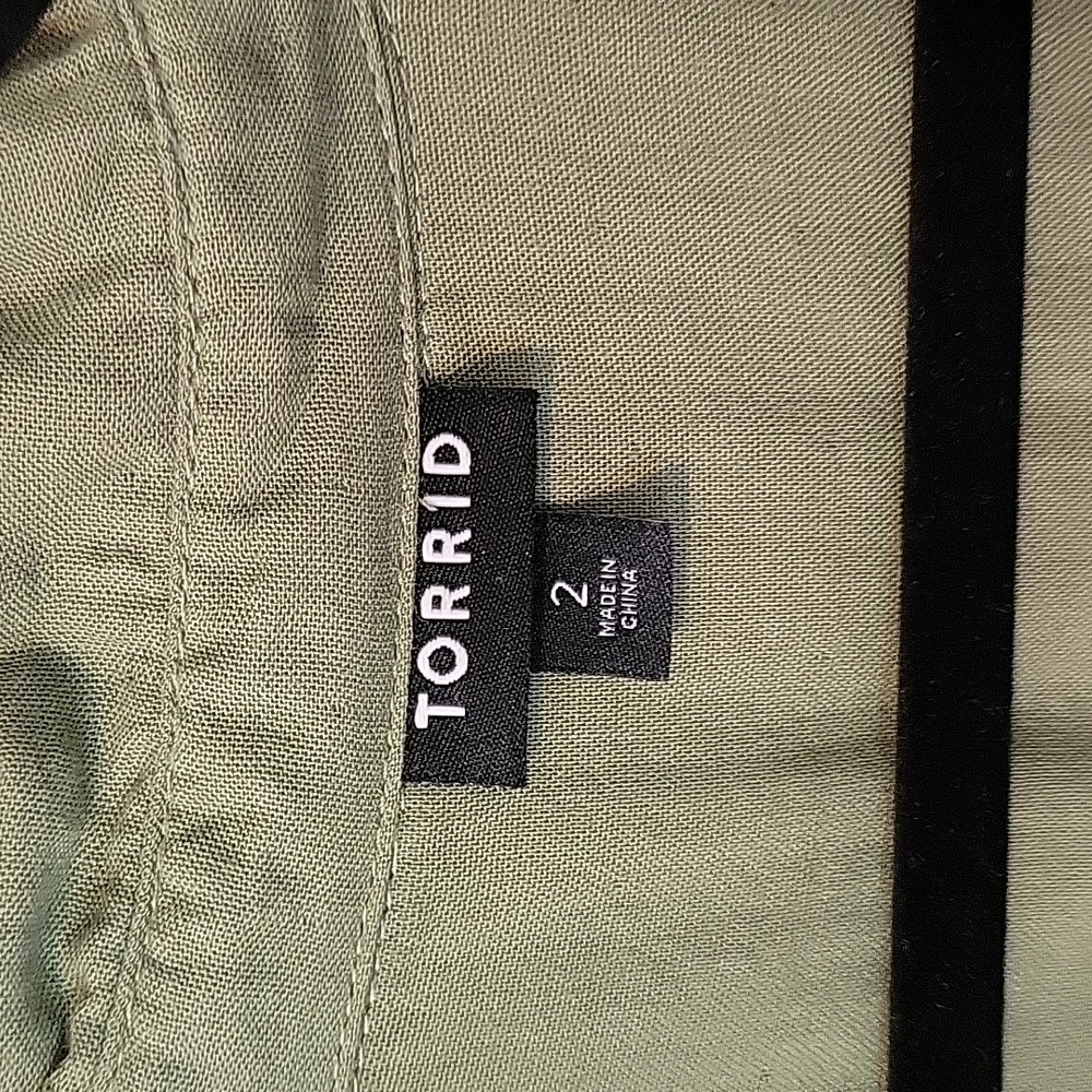 Torrid Sage Green Collared Button Up Long Sleeve Shirt - Picture 3 of 10